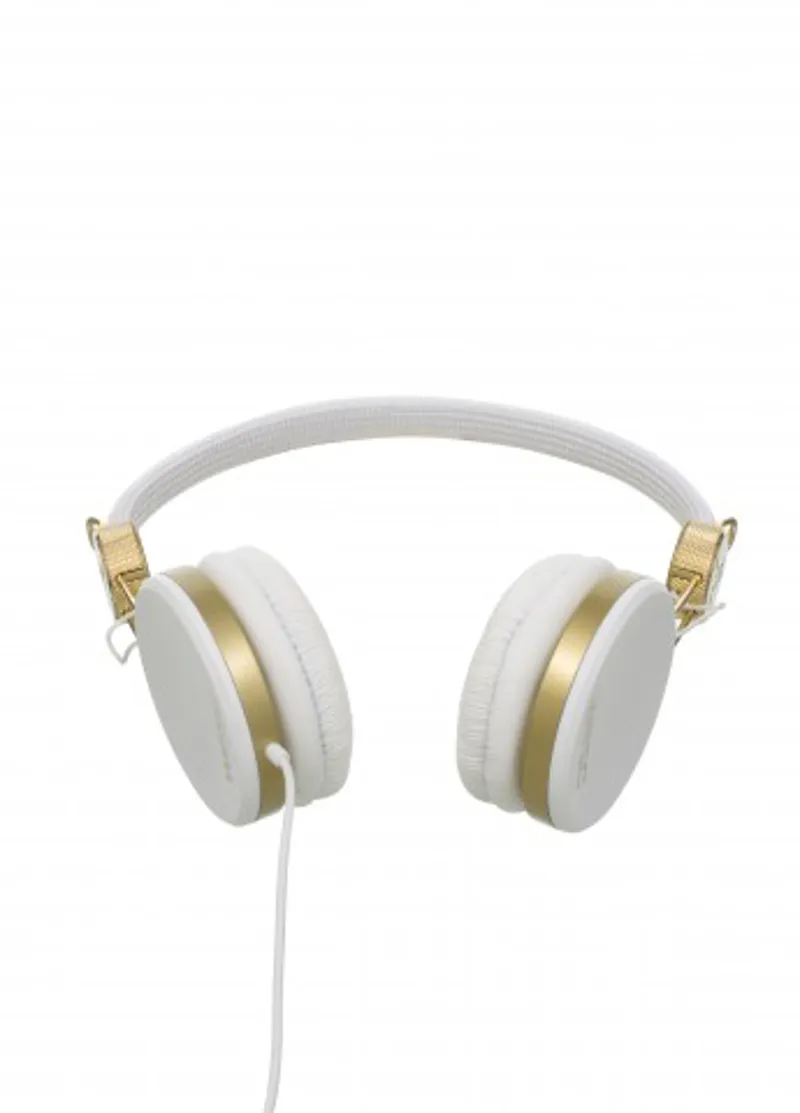 WeSC Banjo Golden Headphones - White-1